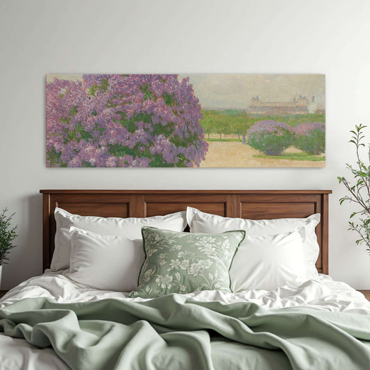 Lilac bushes in park by Carl Moll