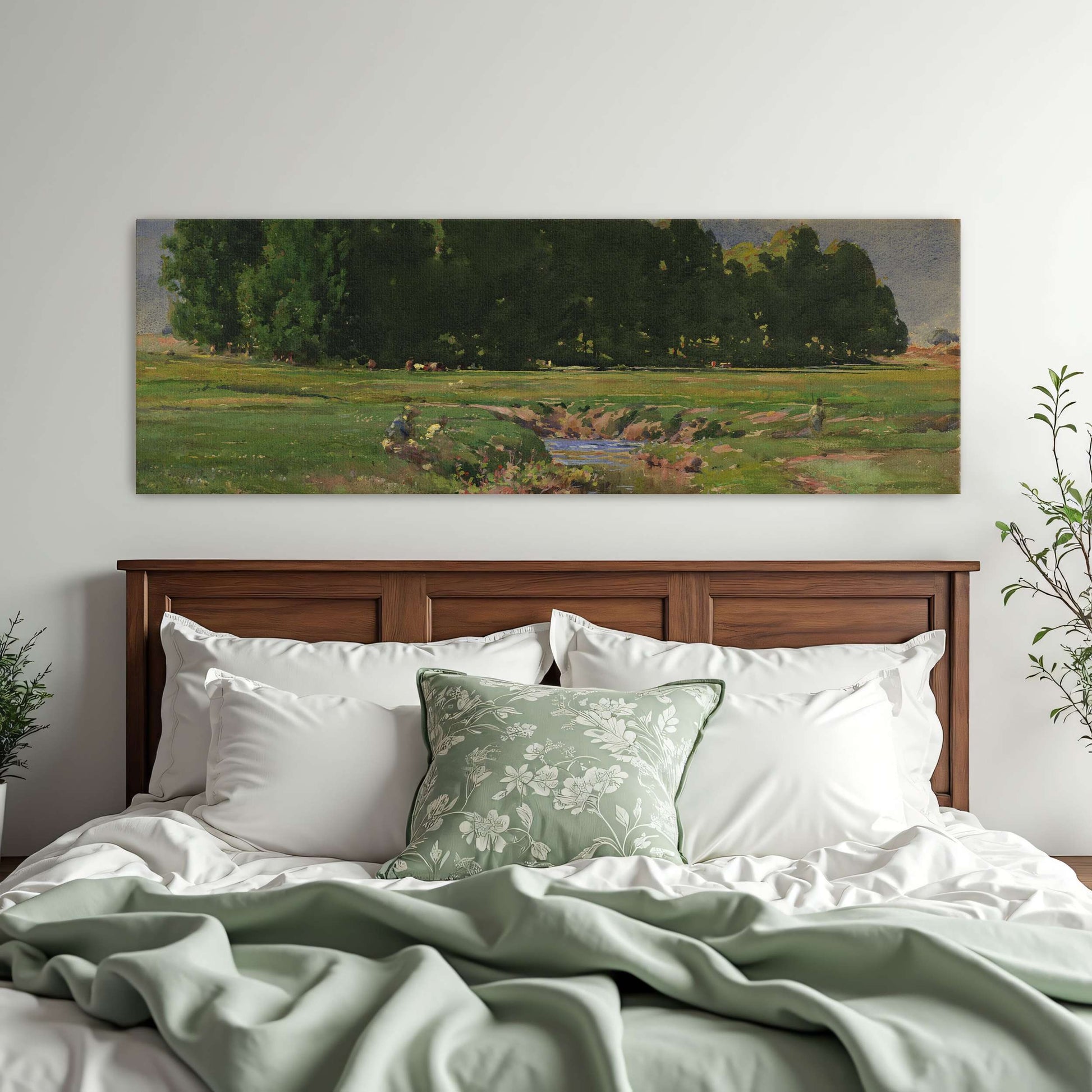 Stream flows through green field by William Henry Holmes