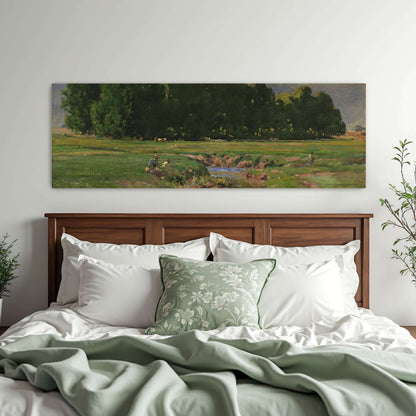 Stream flows through green field by William Henry Holmes