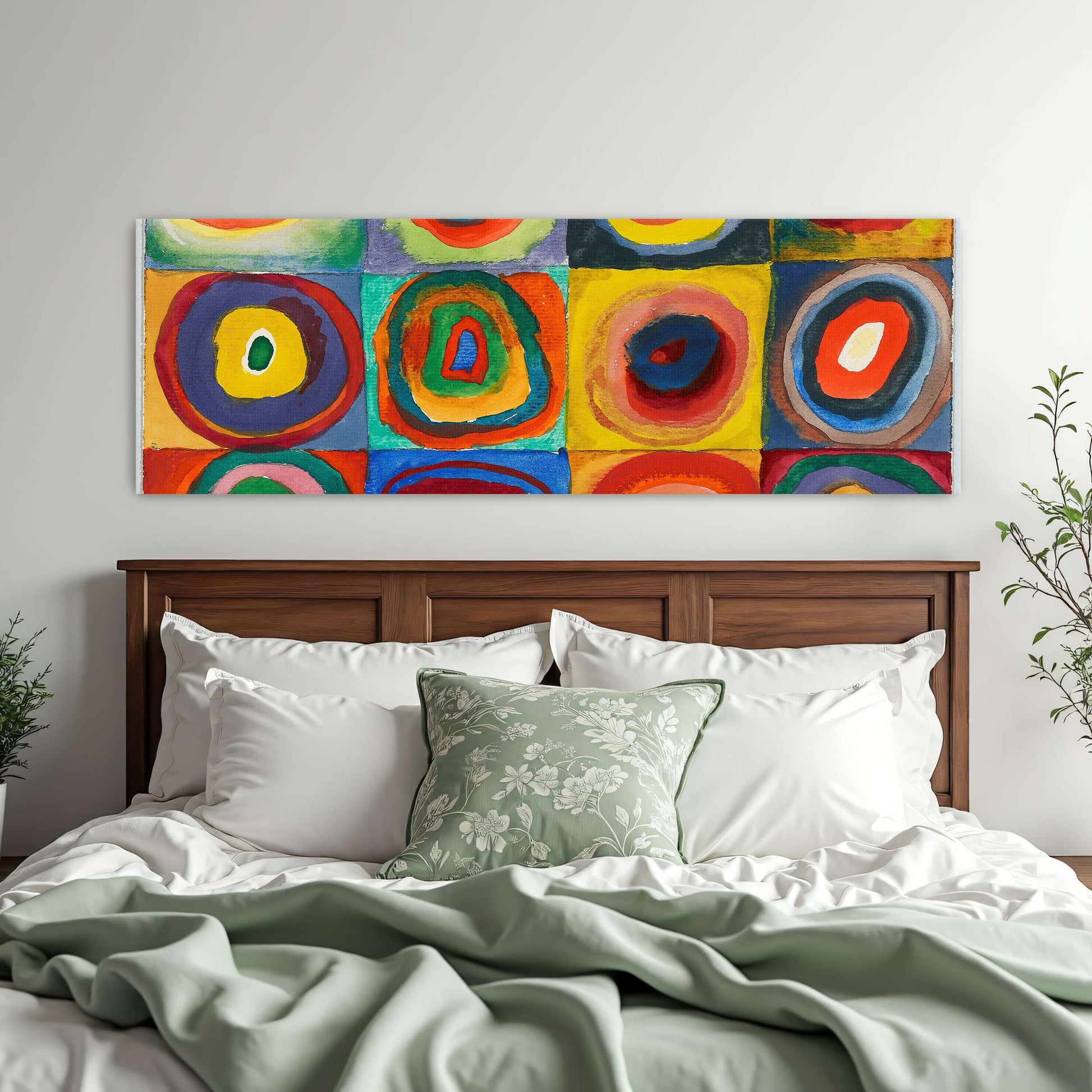 Abstract painting with concentric circles by Wassily Kandinsky