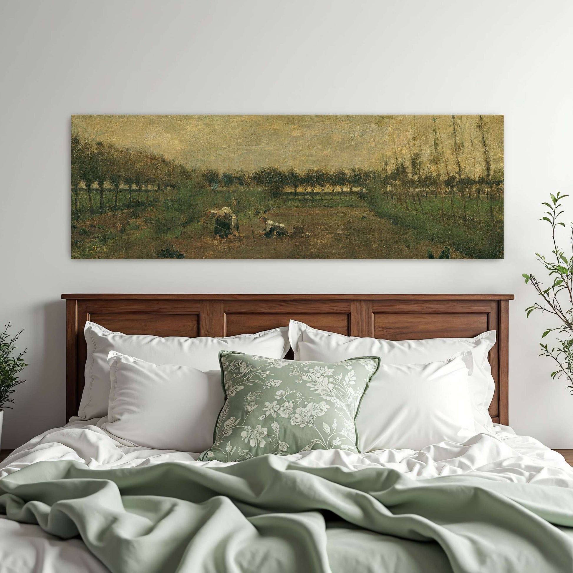 Two figures working in a field by Eugen Jettel