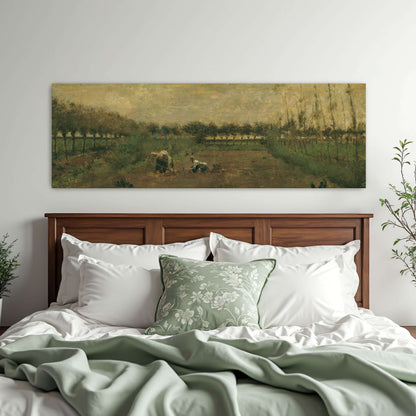 Two figures working in a field by Eugen Jettel