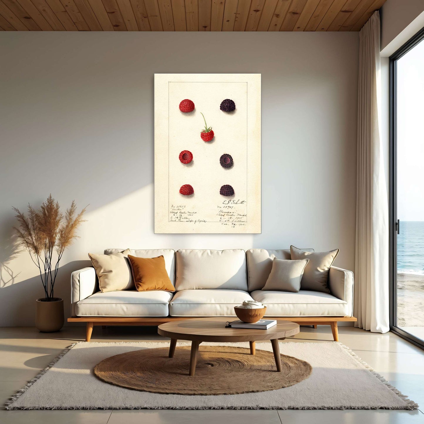 Watercolor painting of raspberries by Yara Rabibzad