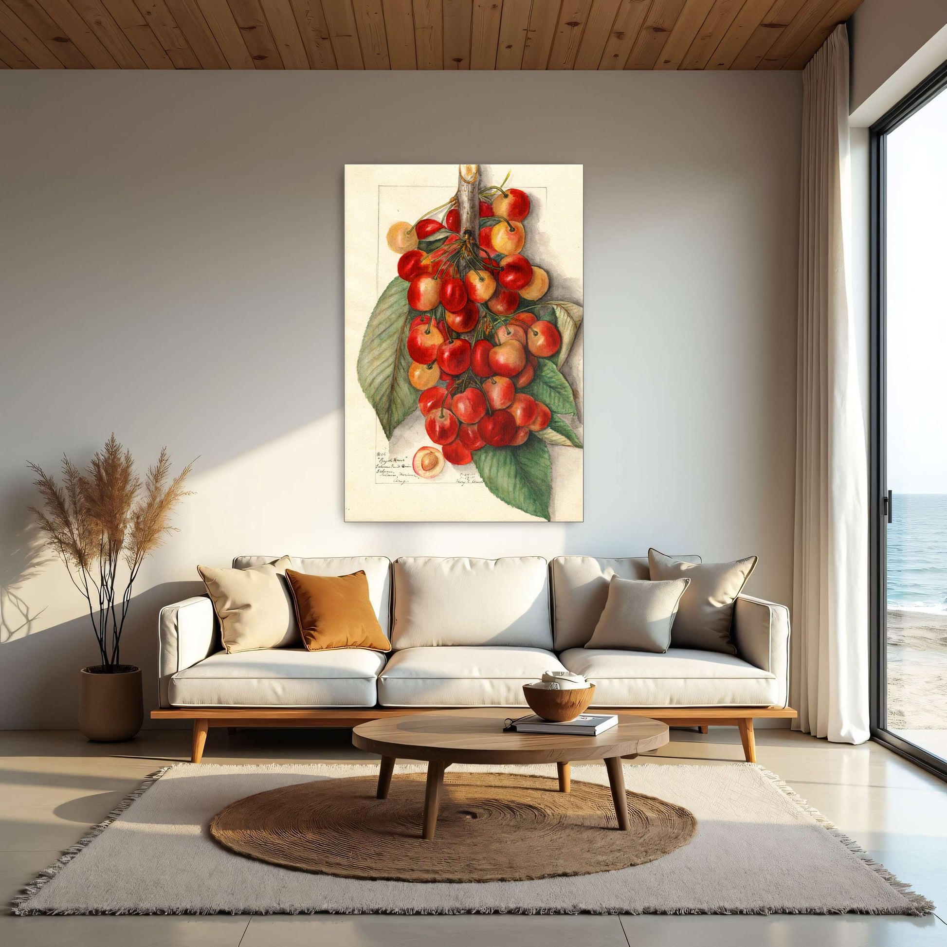 Watercolor painting of cherries by Mary Daisy Arnold