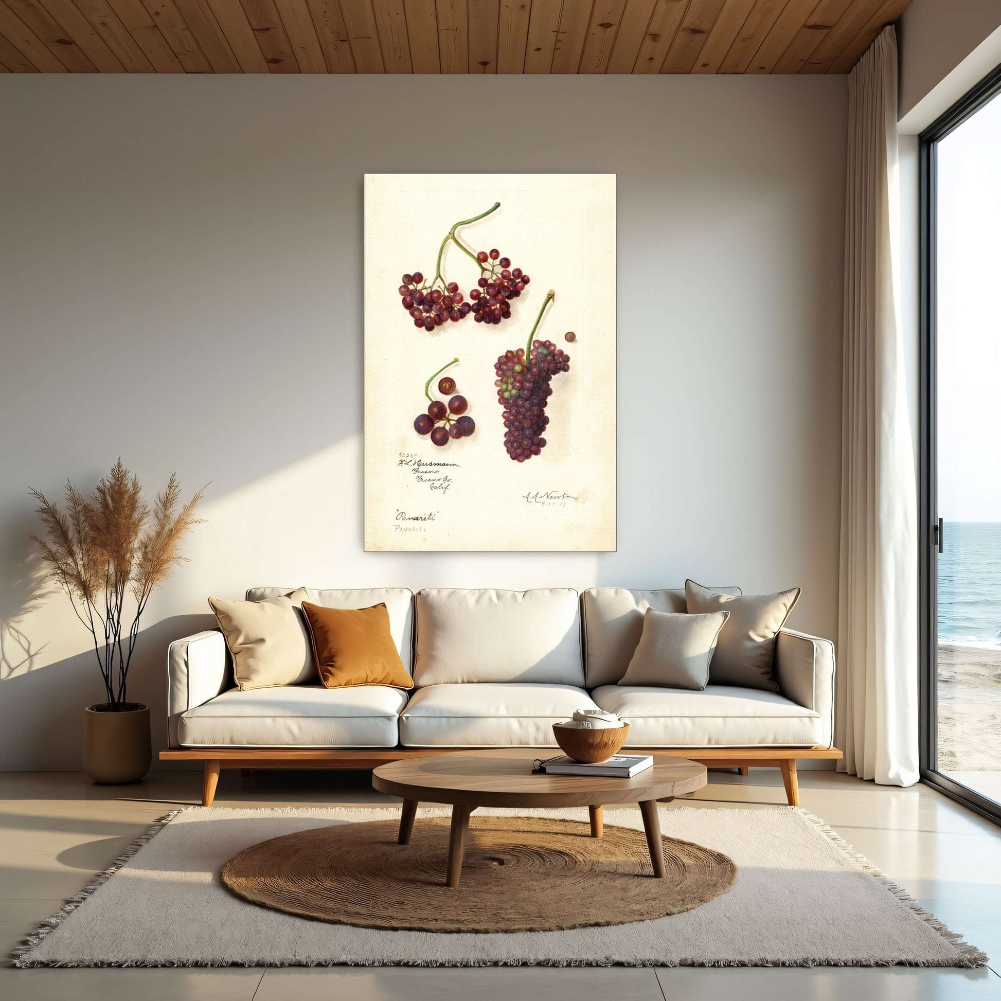 Grape and berry watercolor by Amanda Almira Newton