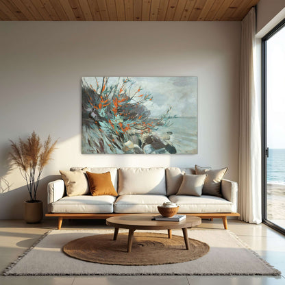 Seacoast with orange berries by Karl Hagemeister