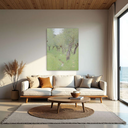 Willow trees by a stream by Eugen Jettel