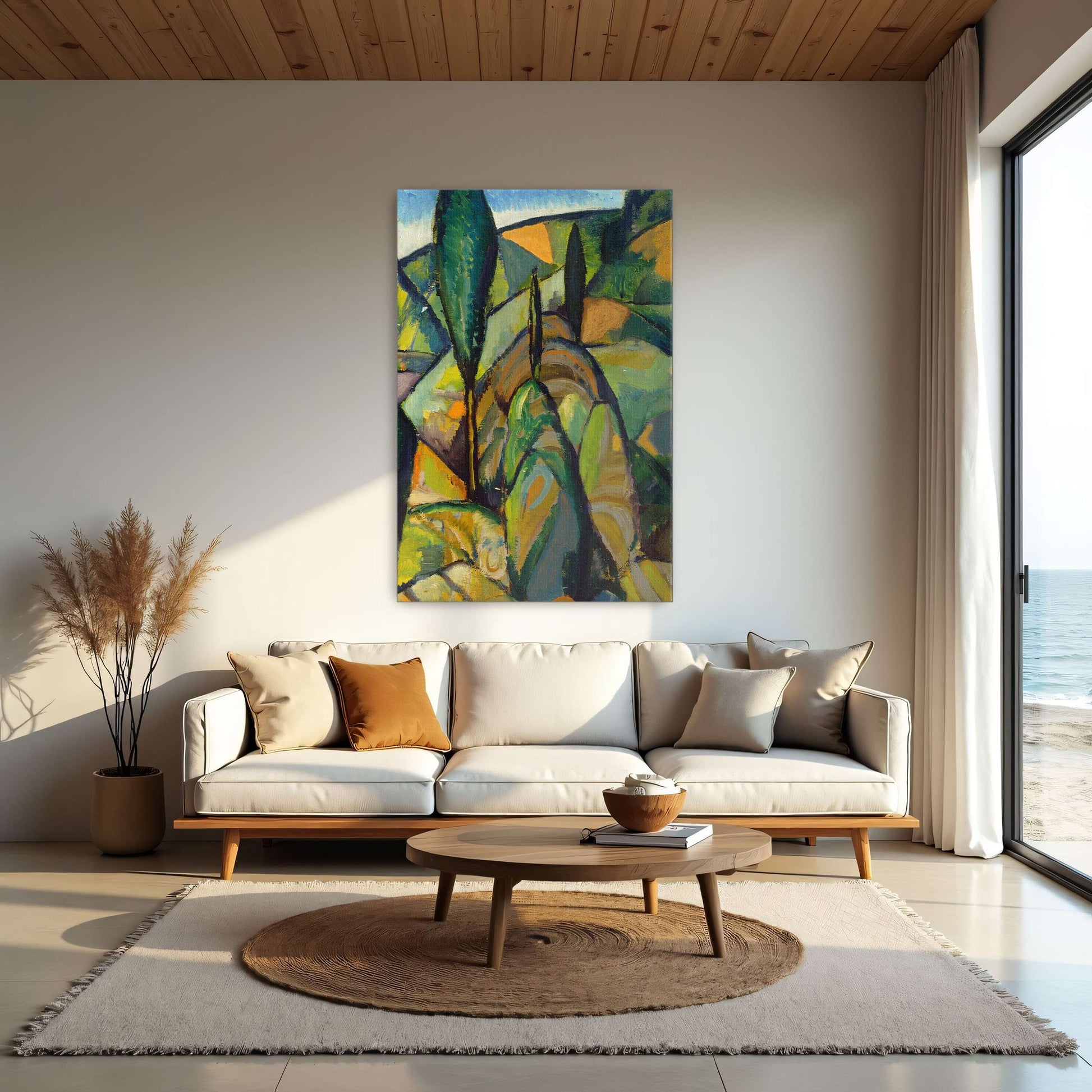 Abstract landscape with trees by Charles H. Walther