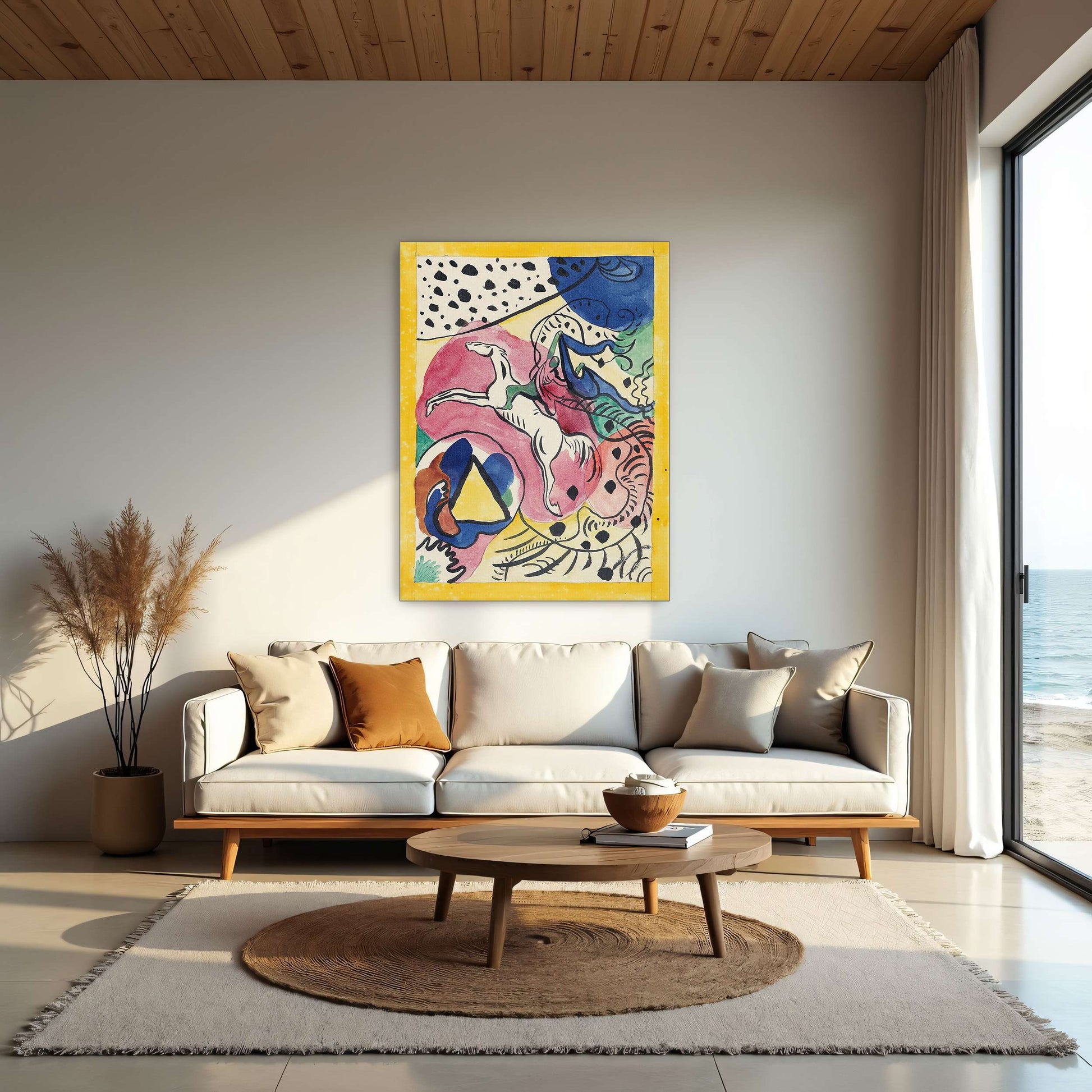 Abstract painting with a horse by Wassily Kandinsky