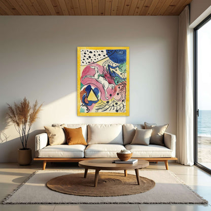 Abstract painting with a horse by Wassily Kandinsky