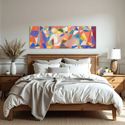 Abstract colorful art with geometric shapes by Adolf Hölzel