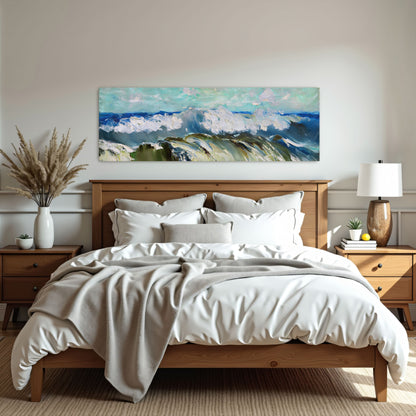 Impressionist Oil Painting of Ocean Waves by Karl Hagemeister