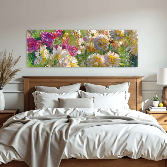 Dahlia flowers in garden by Carl Moll