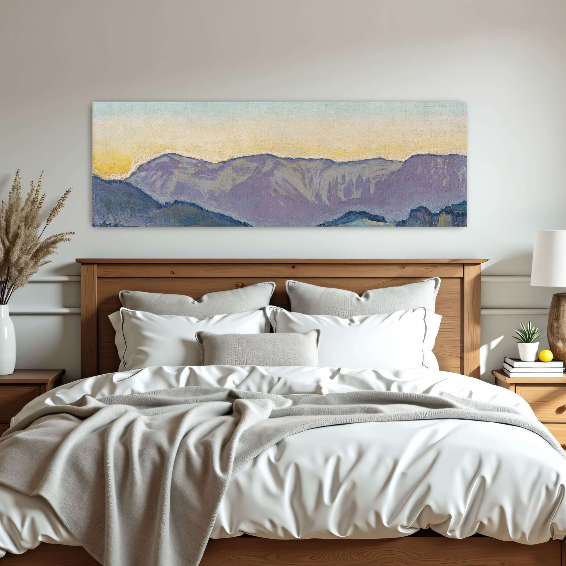 Mountain landscape at sunset by Koloman Moser
