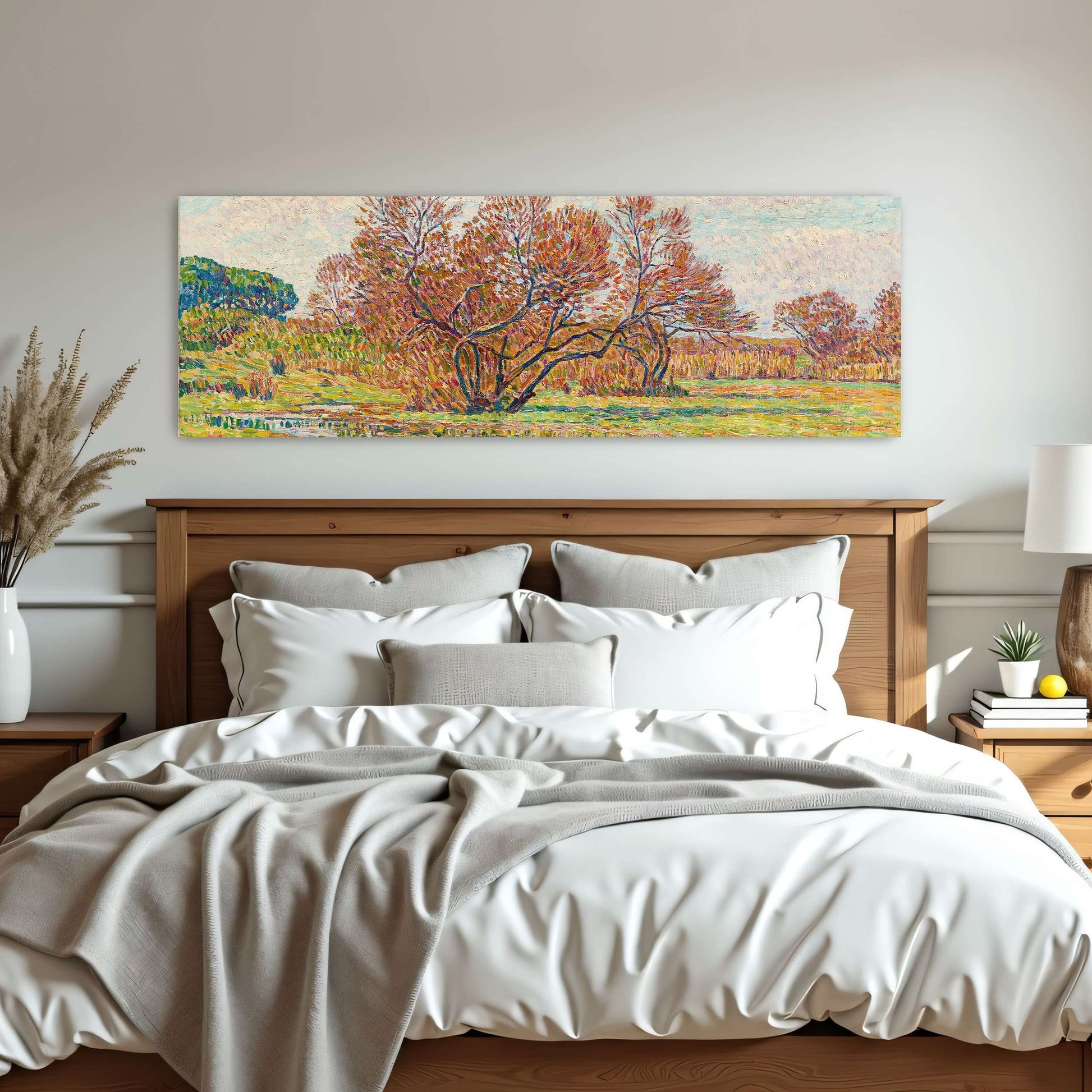 Autumn landscape with trees and river by Paul Baum