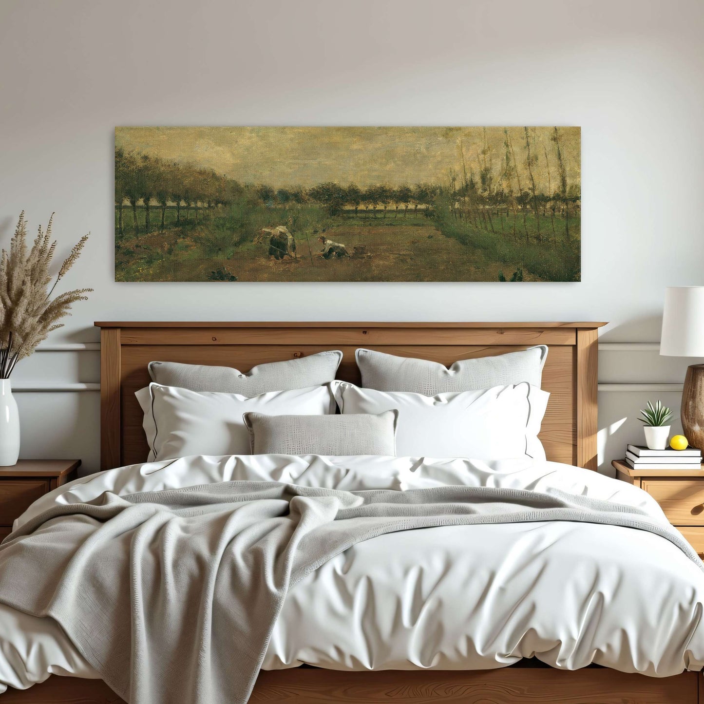 Two figures working in a field by Eugen Jettel
