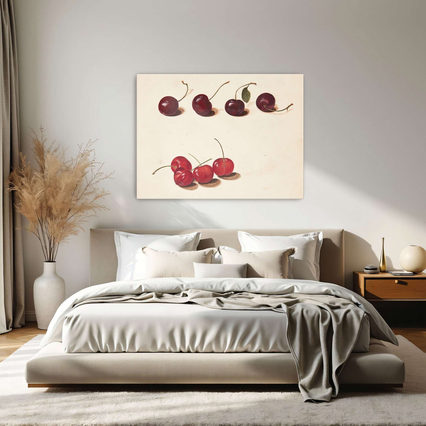 Cherries still life painting by Johanna Fosie