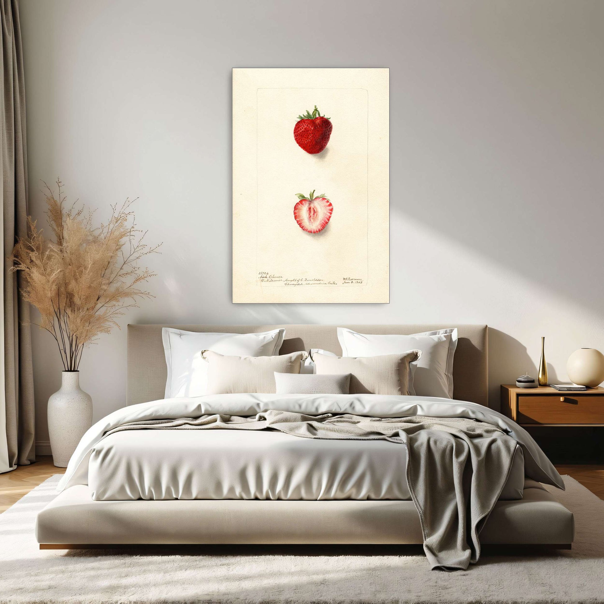 Watercolor painting of strawberries by Deborah Griscom Passmore