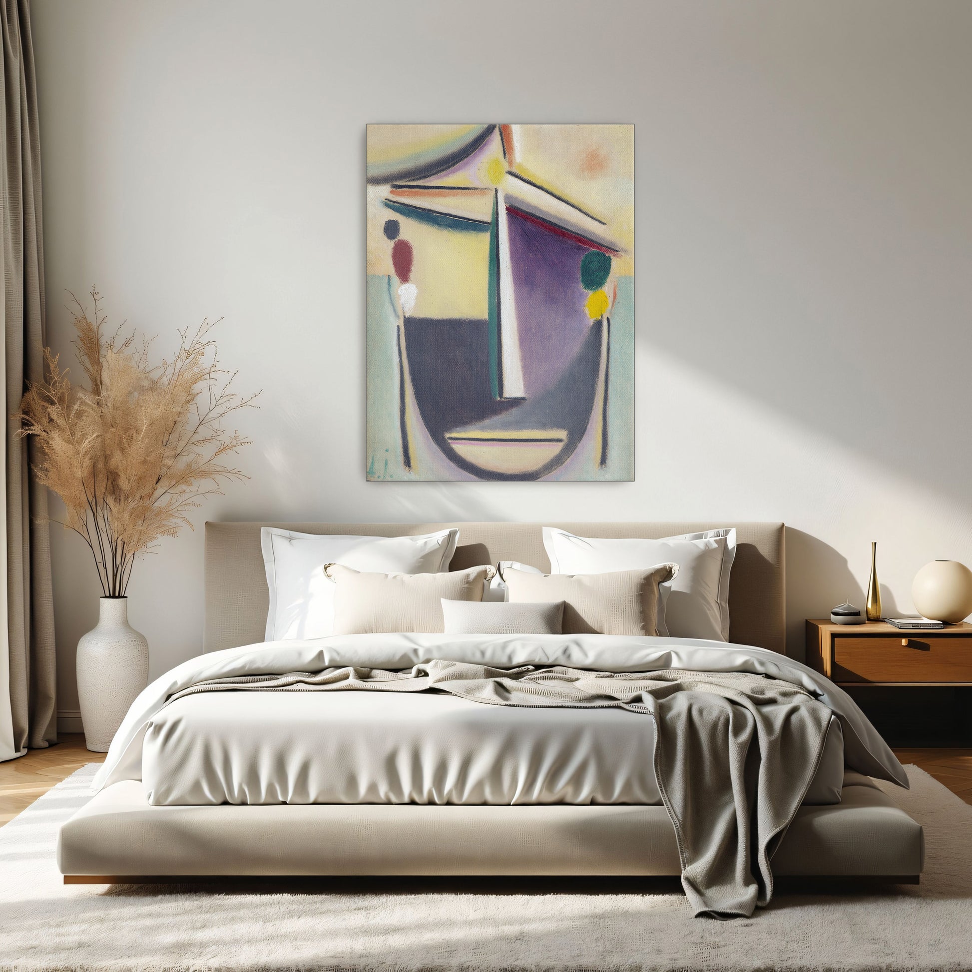 Abstract Head, Black-Yellow-Purple, Geometric Shapes By Alexej Von Jawlensky