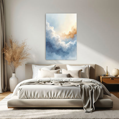 Abstract Watercolor Cloudscape By Yara Rabibzad