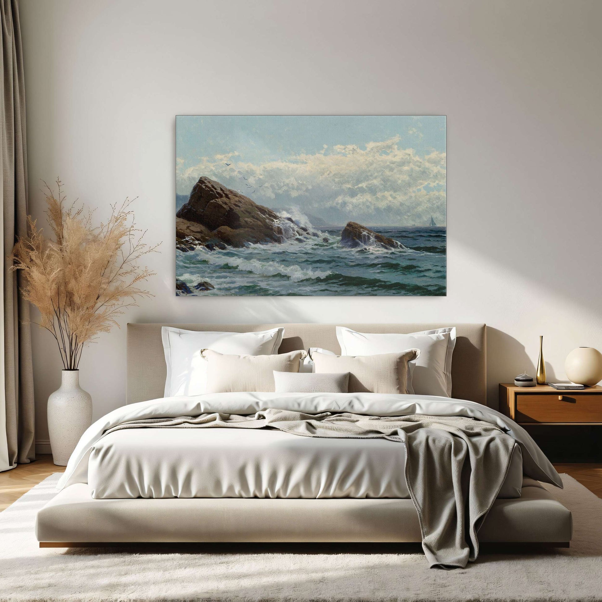 Rocky Coastline with Sailboats by Alfred Thompson Bricher