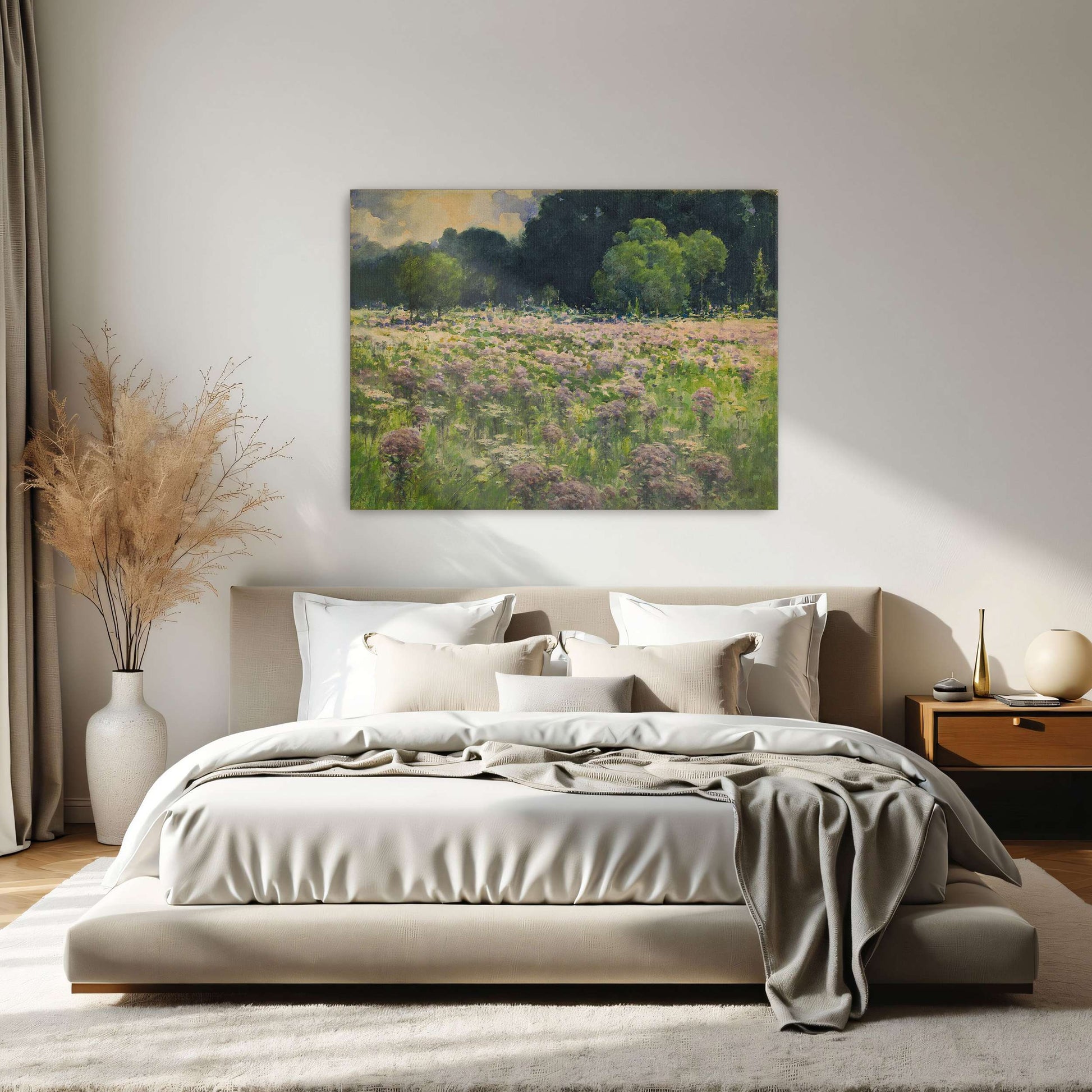 Field of wildflowers with trees by William Henry Holmes