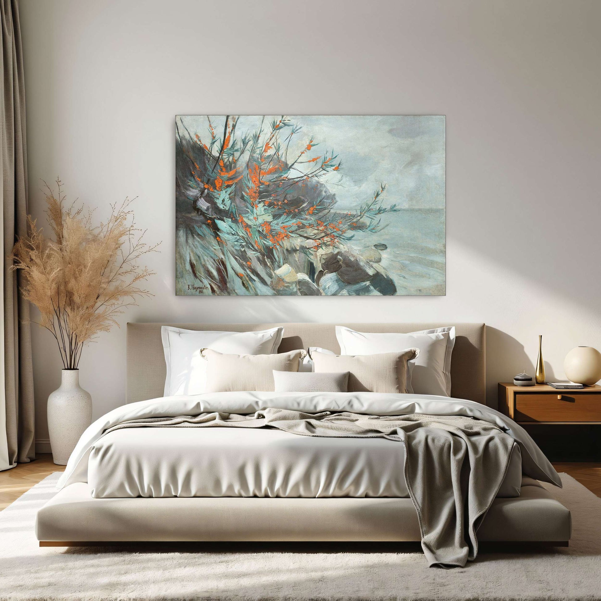 Seacoast with orange berries by Karl Hagemeister