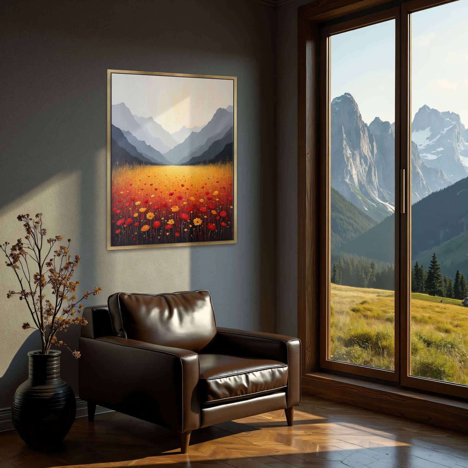 Mountain Landscape with Wildflowers by Yara Rabibzad