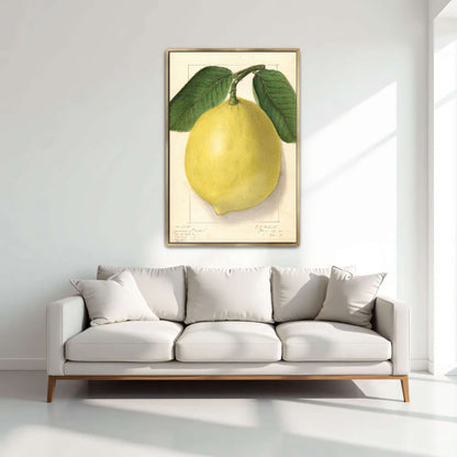 Lemon with leaves watercolor by Ellen Isham Schutt