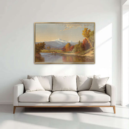 Autumn Landscape With Mountain And River By Alfred Thompson Bricher