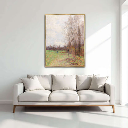 Early Spring Forest Path With Figures By Paul Baum