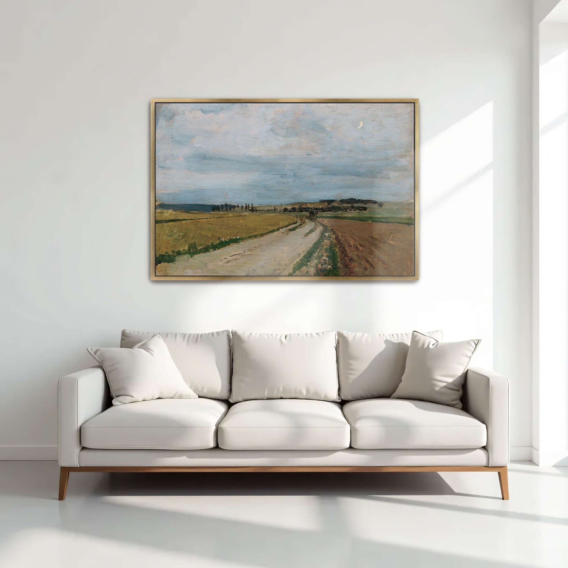 Country road, fields, and sky by Carl Moll