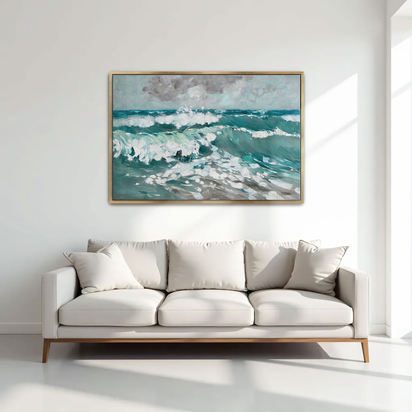 Stormy Sea With Whitecaps And Crashing Waves By Karl Hagemeister