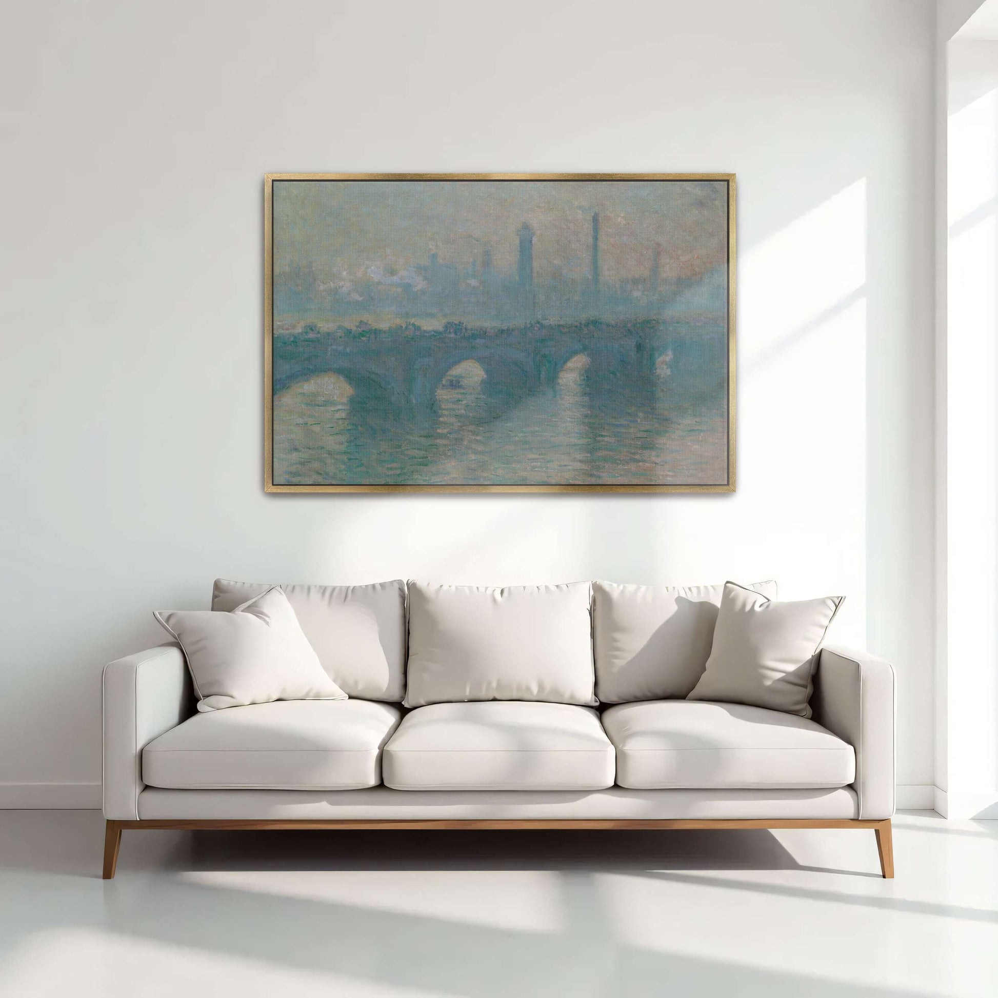 Bridge In Foggy Cityscape By Claude Monet