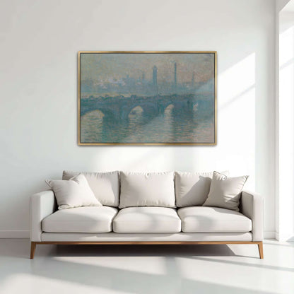 Bridge In Foggy Cityscape By Claude Monet