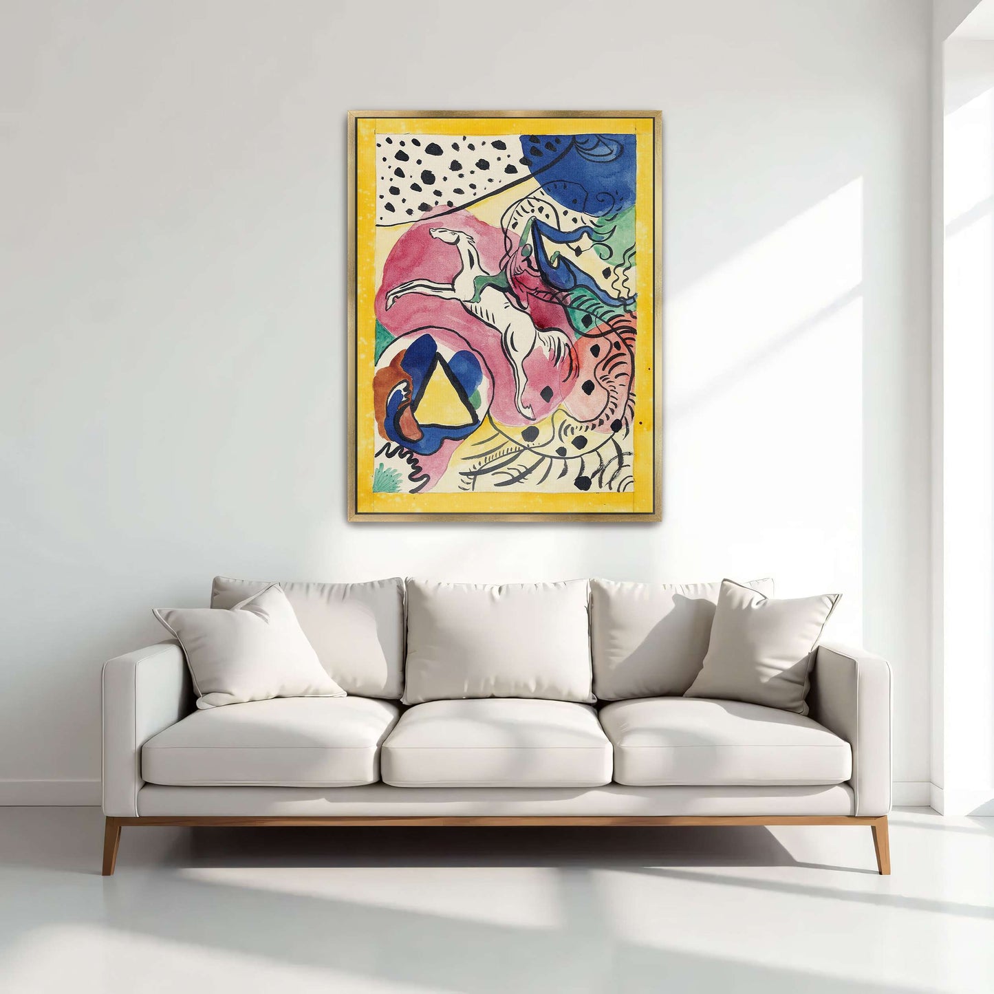 Abstract painting with a horse by Wassily Kandinsky