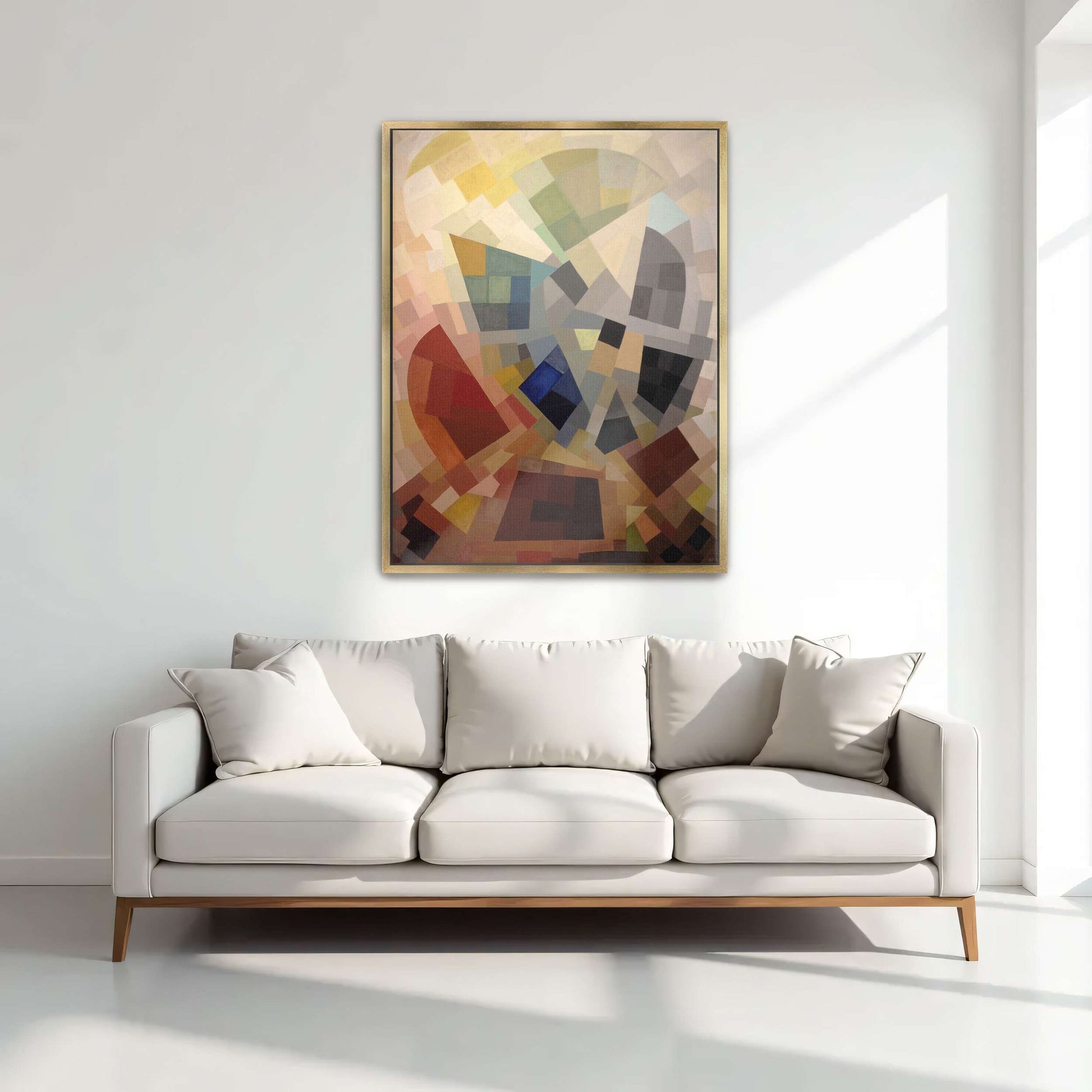 Abstract geometric art with various colors by Otto Freundlich