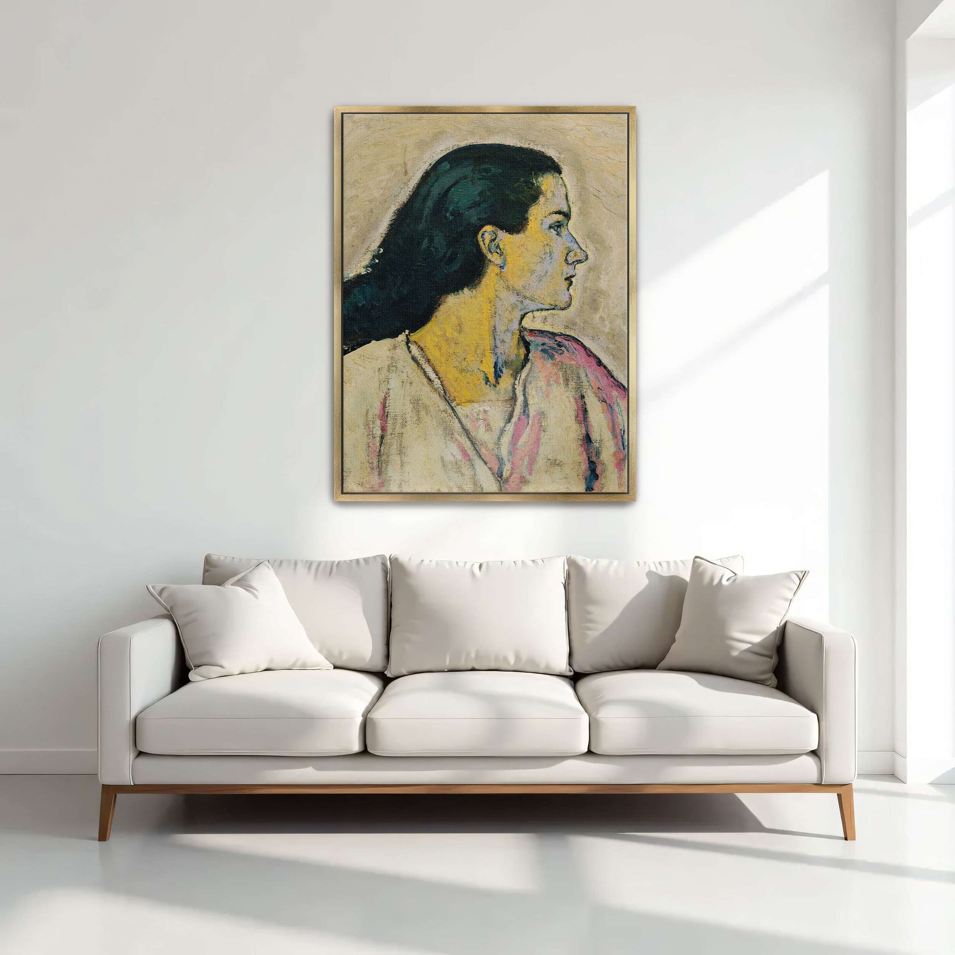 Profile portrait of a woman by Koloman Moser