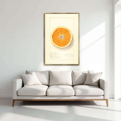 Orange cross-section watercolor by Ellen Isham Schutt