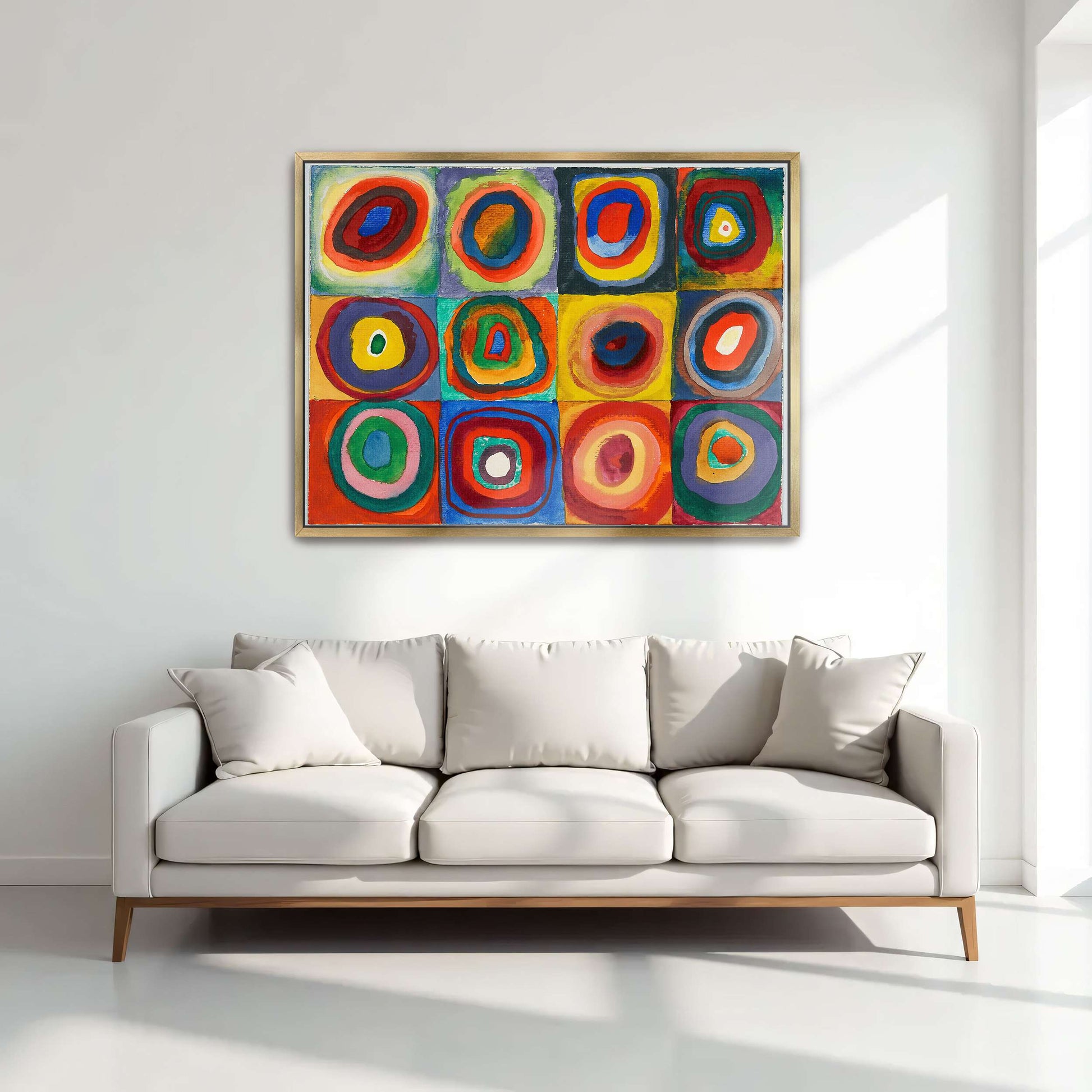 Abstract painting with concentric circles by Wassily Kandinsky