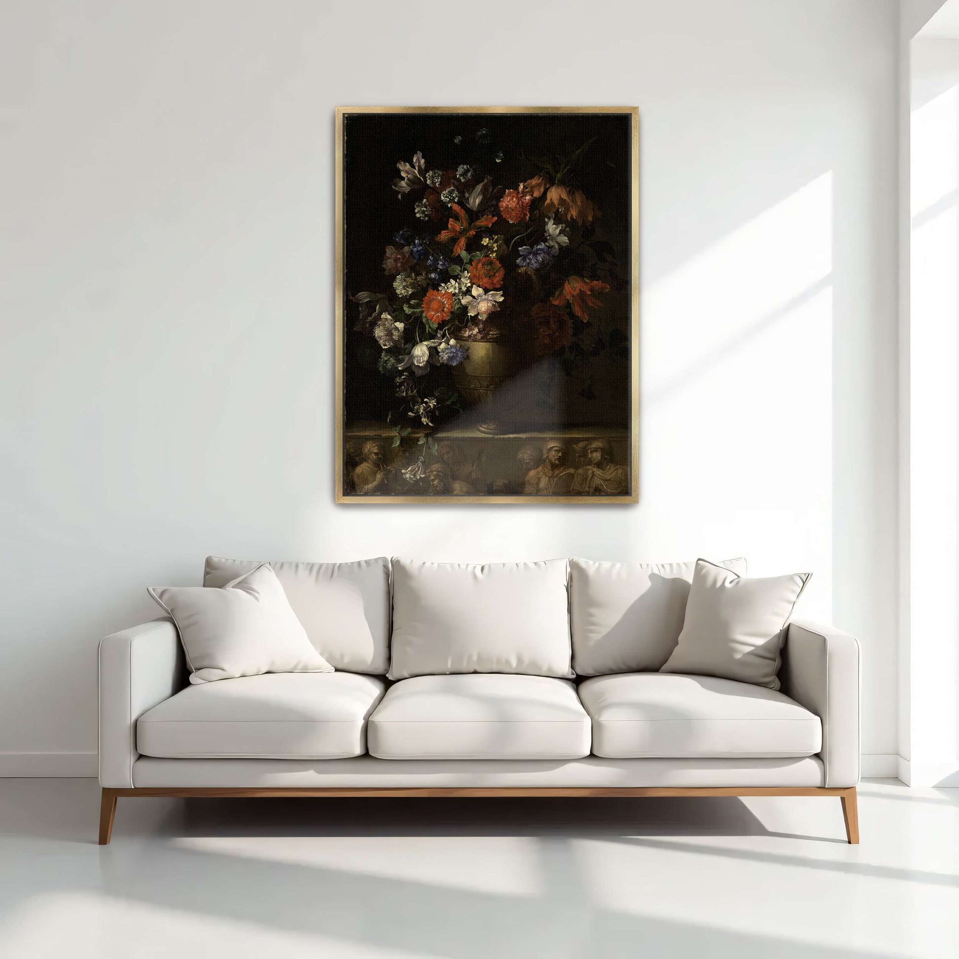 Vase of Flowers with Still Life by Jean-Baptiste Monnoyer