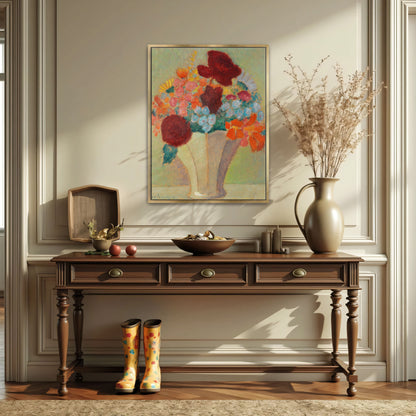 Colorful Bouquet In Vase, Expressionist Style By Alexej Von Jawlensky