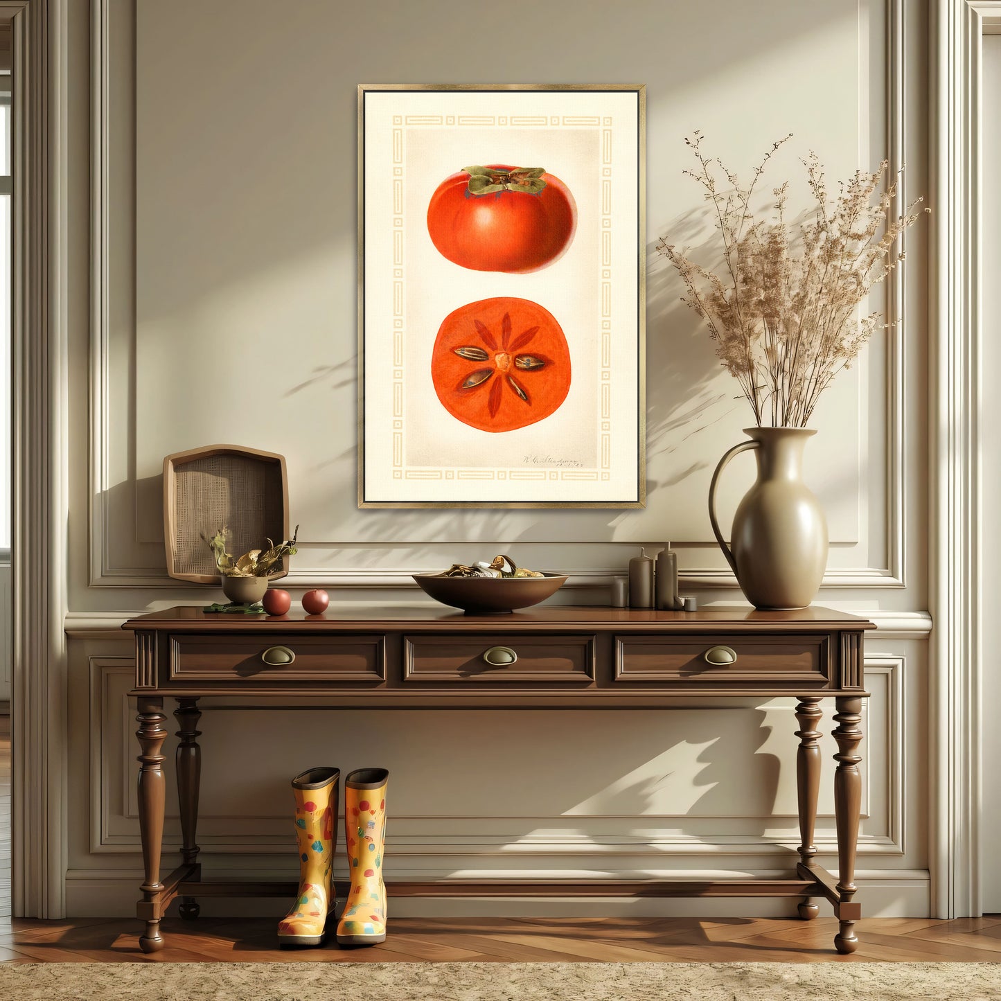 Diospyros Fuyu Persimmon Fruit Illustration By Royal Charles Steadman