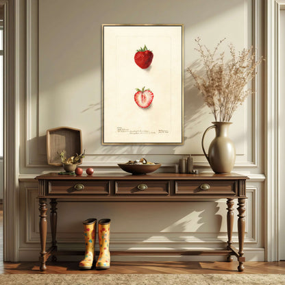 Watercolor painting of strawberries by Deborah Griscom Passmore