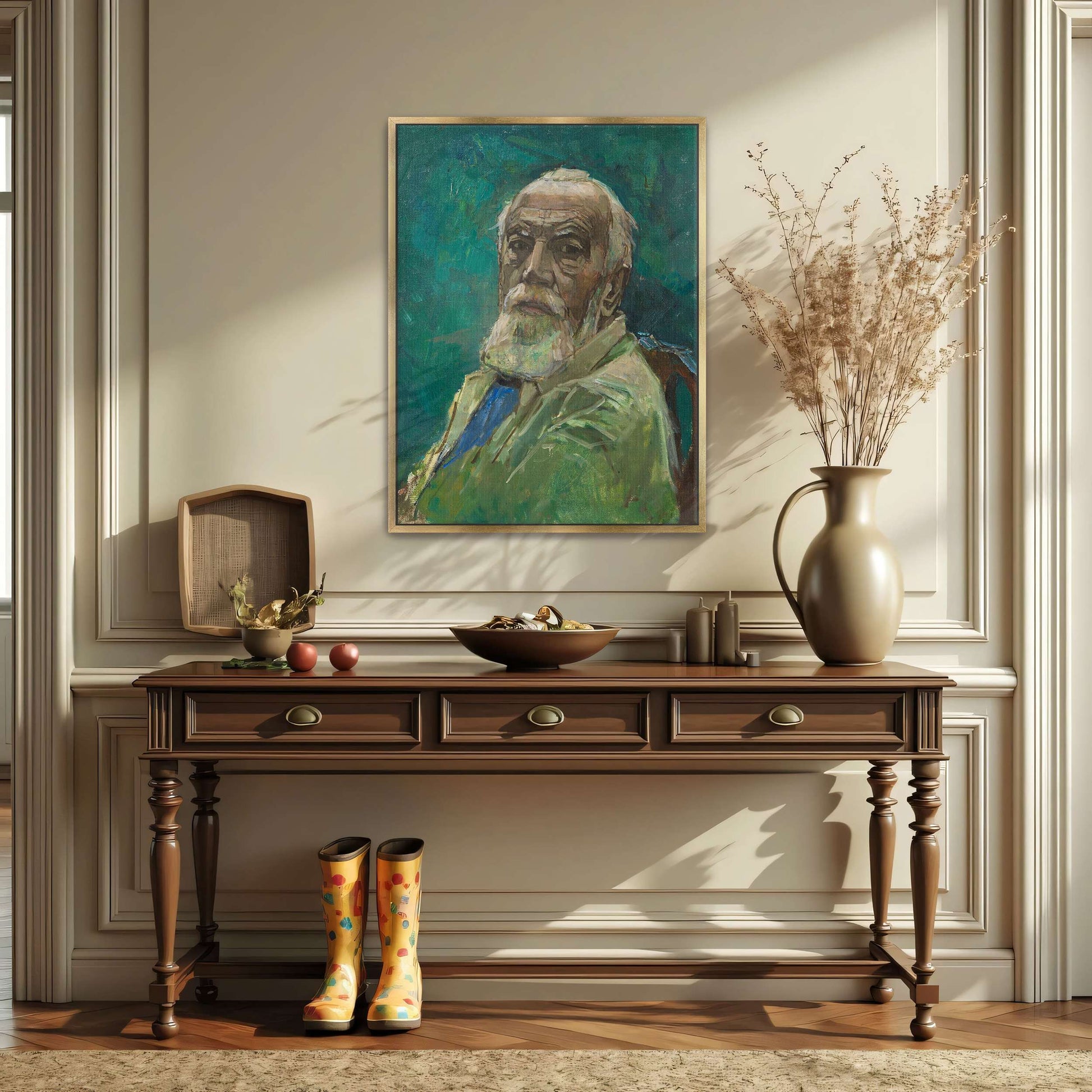 Self-portrait of an elderly man by Carl Moll