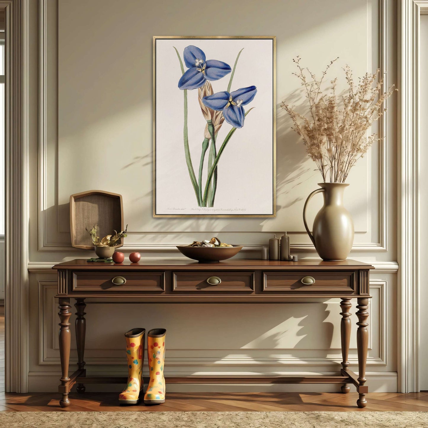 Blue flowers botanical illustration by Sydenham Edwards