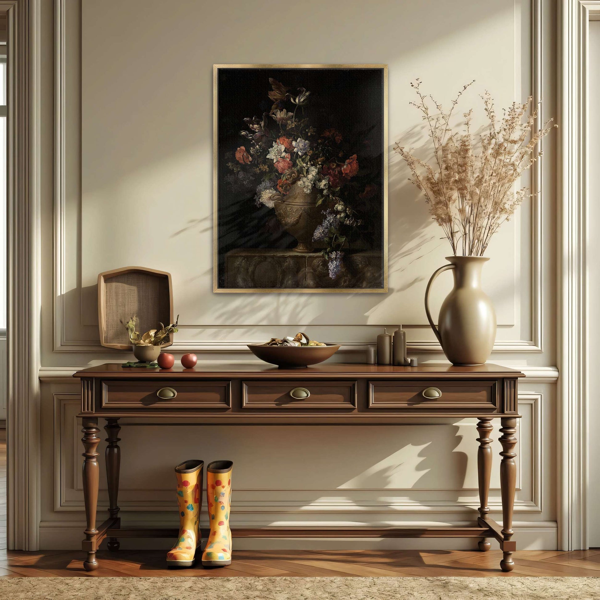 Flowers in a Vase on a Stone Ledge by Jean-Baptiste Monnoyer