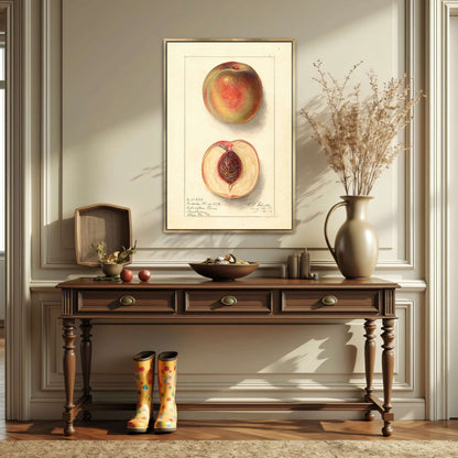 Peach Watercolor Painting by Ellen Isham Schutt