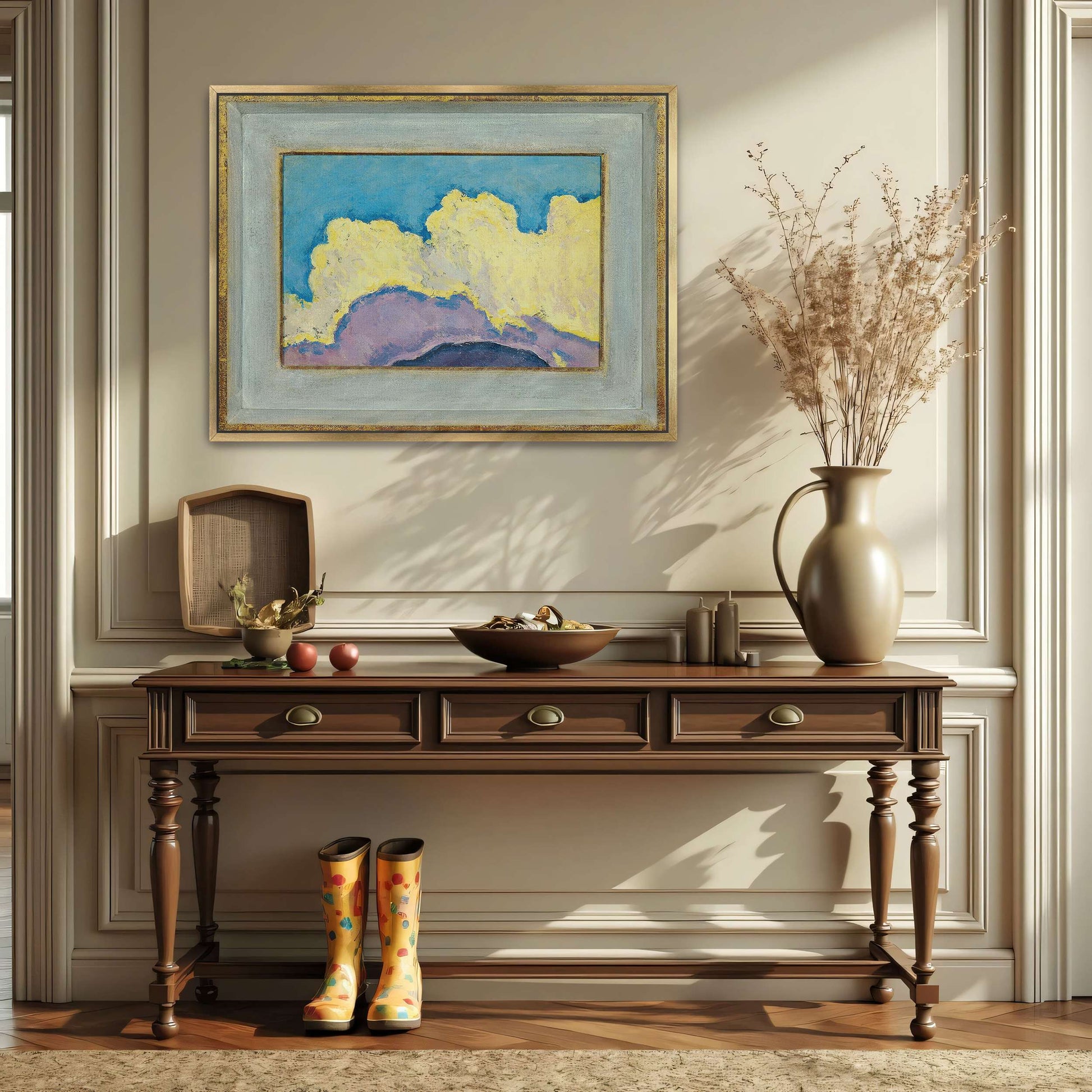 Abstract Cloud Landscape Painting by Koloman Moser
