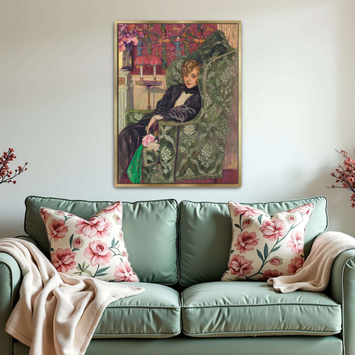 Woman in a green armchair by Édouard Vuillard